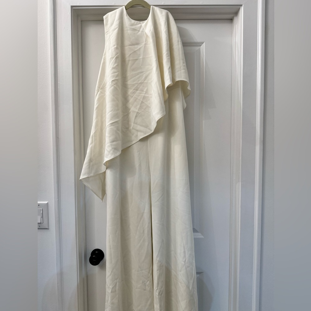 Ivory Cape One Sleeve Jumpsuit by Gracia - From Saks